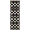 Courtyard Black and Beige 2'3" x 12' Sisal Weave Runner Outdoor Area Rug