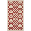Courtyard Red and Bone 2'7" x 5' Outdoor Area Rug