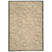 Courtyard Sand and Black 2' x 3'7" Rectangle Outdoor Area Rug