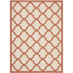 Courtyard Beige and Terracotta 2' x 3'7" Sisal Weave Outdoor Area Rug