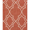 Alfresco ALF-9591 Rust 3' x 5'6" Area Rug, Indoor/Outdoor
