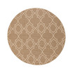 Alfresco ALF-9587 Camel 5'3" Round Area Rug, Indoor/Outdoor