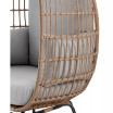 33.46" Spezia Steel Polyester Upholstered Freestanding Egg Chair