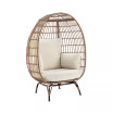 33.46" Spezia Steel Polyester Upholstered Freestanding Egg Chair