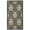 Courtyard Black and Sand 6'7" x 9'6" Outdoor Area Rug