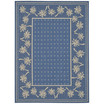 Courtyard Blue and Ivory 4' x 5'7" Outdoor Area Rug