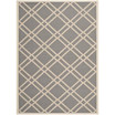 Courtyard Anthracite and Beige 5'3" x 7'7" Sisal Weave Outdoor Area Rug