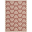 Courtyard Red and Bone 4' x 5'7" Outdoor Area Rug