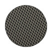 Courtyard Black and Beige 7'10" x 7'10" Round Outdoor Area Rug