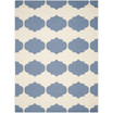 Courtyard Beige and Blue 8' x 11' Outdoor Area Rug
