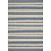 Courtyard Beige and Blue 4' x 5'7" Sisal Weave Outdoor Area Rug