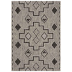 Courtyard Gray and Black 6'7" x 9'6" Outdoor Area Rug