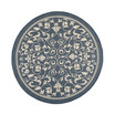 Courtyard Navy and Beige 6'7" x 6'7" Sisal Weave Round Outdoor Area Rug