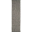 Courtyard Black and Light Grey 2'3" x 14' Sisal Weave Runner Outdoor Area Rug
