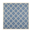 Courtyard Blue and Beige 7'10" x 7'10" Sisal Weave Square Outdoor Area Rug