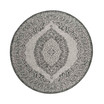 Courtyard Light Gray and Black 6'7" x 6'7" Sisal Weave Round Outdoor Area Rug