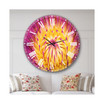 Flowers Oversized Round Metal Wall Clock - 36 x 36
