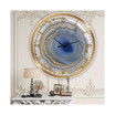 Golden Water Agate Print Oversized Fashion Wall Clock - 36 x 36