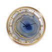 Golden Water Agate Print Oversized Fashion Wall Clock - 36 x 36