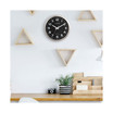 16" Stainless Steel Atomic Clock with Black dial