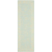 Courtyard Aqua and Cream 2'3" x 10' Runner Outdoor Area Rug
