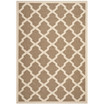 Courtyard Brown and Bone 5'3" x 7'7" Outdoor Area Rug
