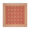 Courtyard Red and Creme 7'10" x 7'10" Sisal Weave Square Outdoor Area Rug