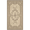 Courtyard Creme and Brown 2'7" x 5' Sisal Weave Outdoor Area Rug