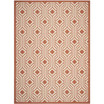 Courtyard Beige and Terracotta 8' x 11' Sisal Weave Outdoor Area Rug