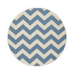 Courtyard Blue and Beige 4' x 4' Sisal Weave Round Outdoor Area Rug