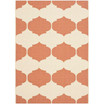 Courtyard Beige and Terracotta 6'7" x 9'6" Outdoor Area Rug