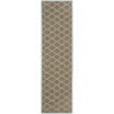Courtyard Brown and Aqua 2'3" x 12' Sisal Weave Runner Outdoor Area Rug