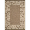 Courtyard Brown and Natural 4' x 5'7" Outdoor Area Rug