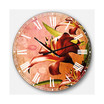 Flowers Oversized Round Metal Wall Clock