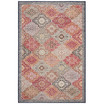Montage Red and Aqua 5'1" x 7'6" Outdoor Area Rug