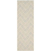 Courtyard Beige and Aqua 2'3" x 6'7" Sisal Weave Runner Outdoor Area Rug