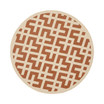 Courtyard Terracotta and Bone 6'7" x 6'7" Round Outdoor Area Rug