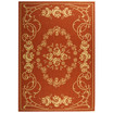 Courtyard Terracotta and Natural 6'7" x 9'6" Sisal Weave Outdoor Area Rug