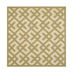 Courtyard Beige and Green 6'7" x 6'7" Sisal Weave Square Outdoor Area Rug