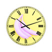 Pink Banana Large Modern Wall Clock - 36" x 28" x 1"