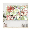 Hibiscus Paradise Oversized Cottage 3 Panels Wall Clock - 38" x 38" x 1"