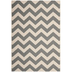 Courtyard Gray and Beige 6'7" x 9'6" Outdoor Area Rug