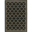 Courtyard Black and Creme 9' x 12' Sisal Weave Outdoor Area Rug