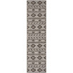 Courtyard Grey and Black 2'3" x 10' Sisal Weave Runner Outdoor Area Rug