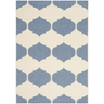 Courtyard Beige and Blue 6'7" x 9'6" Outdoor Area Rug