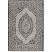 Courtyard Light Gray and Black 4' x 5'7" Sisal Weave Outdoor Area Rug