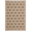 Courtyard Brown and Bone 5'3" x 5'3" Round Outdoor Area Rug