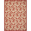 Courtyard Red and Creme 8' x 11' Outdoor Area Rug