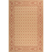 Courtyard Natural and Terra 6'7" x 9'6" Sisal Weave Outdoor Area Rug