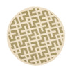 Courtyard Green and Bone 5'3" x 5'3" Round Outdoor Area Rug
